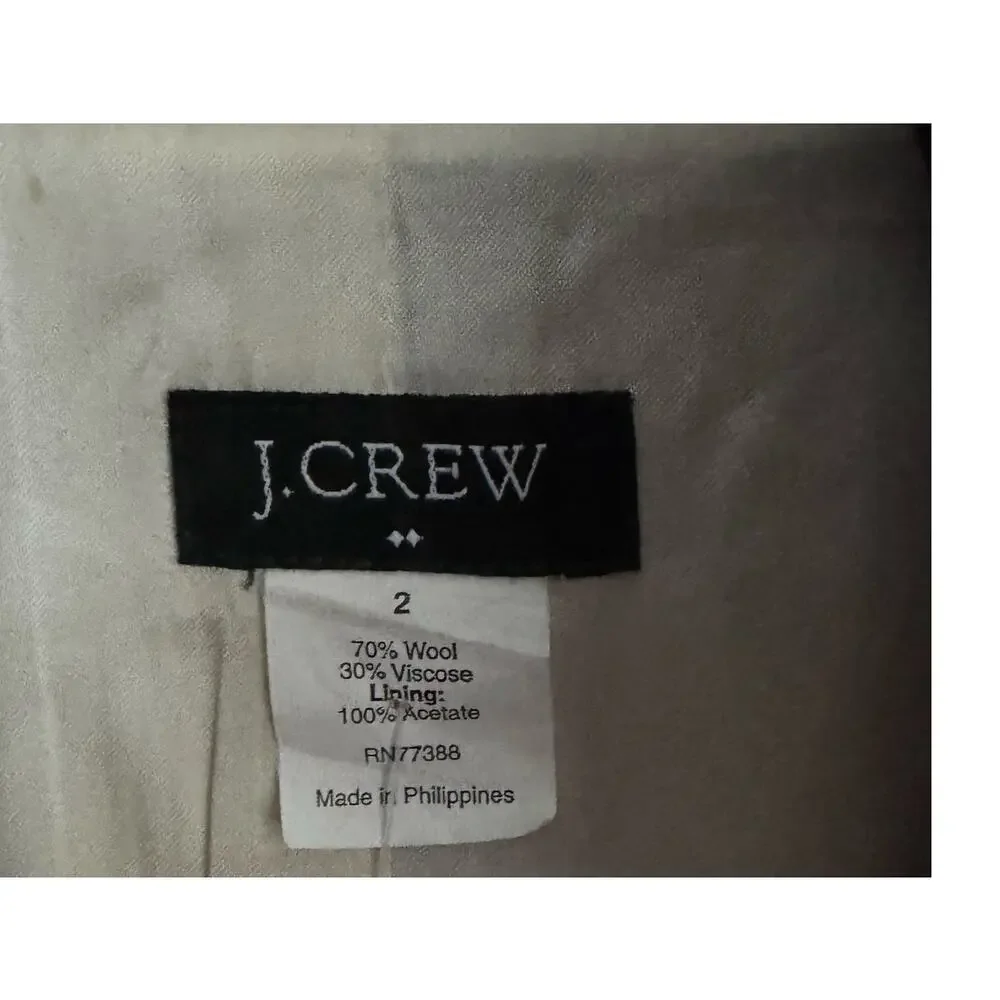 J. Crew Uptown Dress Purple coat pleated stand collar preppy size 2